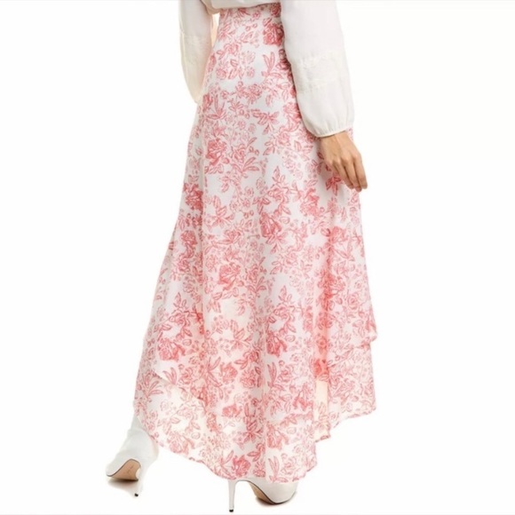 NWT 1. State Porcelain Floral Ruffled Maxi Skirt - Picture 2 of 8